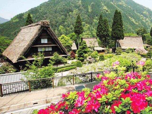 下呂温泉の合掌村で♪