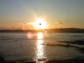 宿から見える夕陽はまさに絶景♪