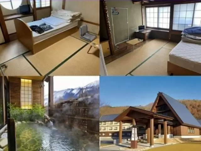 寮は元民宿を利用しています◇
ホテルの温泉も利用できるのが嬉しい!!