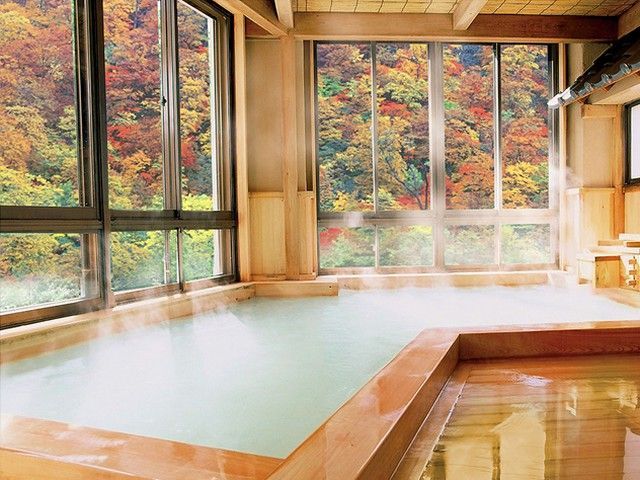 ☆館内温泉☆外の景色も見れてお仕事の疲れも癒される～☆