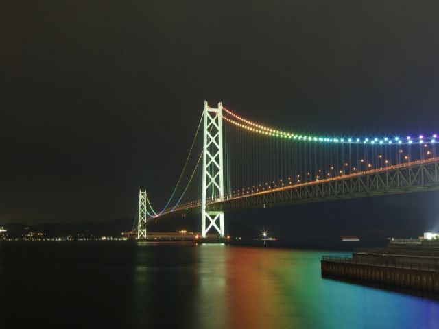 海の夜景もきれい♪