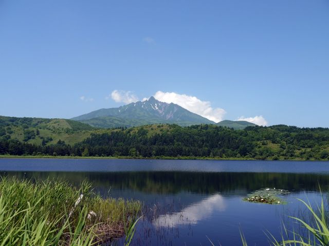 そびえたつ利尻富士山☆トレッキングもできます☆