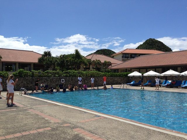 職場の宿泊者用プール！