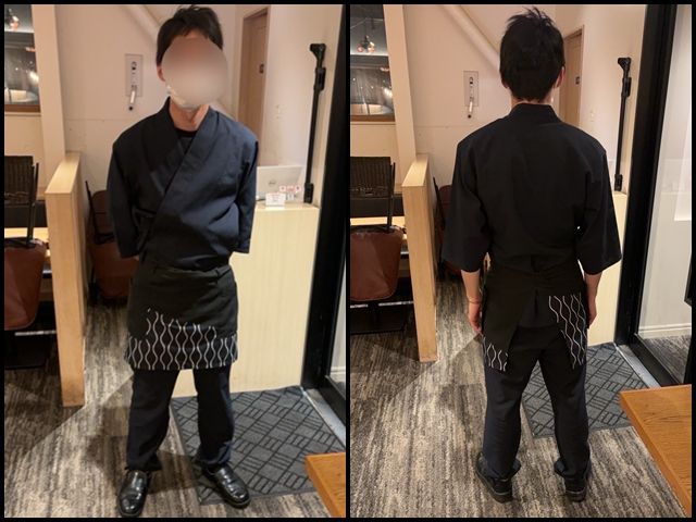 制服のイメージです。支給されますのでご安心ください。靴は￥3,000で現地購入です。