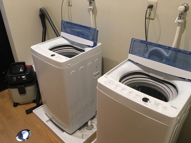 ［寮内②］洗濯機も２台あり無料で使えます!!寮生皆様で順番に利用してくださいね!!