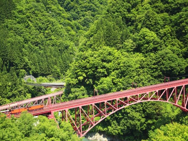 宇奈月は自然豊か！深緑の中を走るトロッコ列車も綺麗ですね★