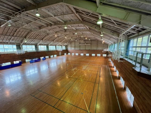 ■体育館もあり、バスケやバレー、卓球もできるんです（笑）