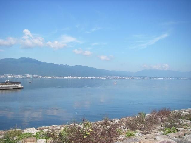 目の前は琵琶湖！！