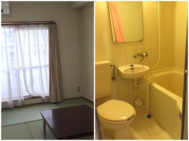 【寮：内観】部屋内には嬉しい風呂、トイレ付★