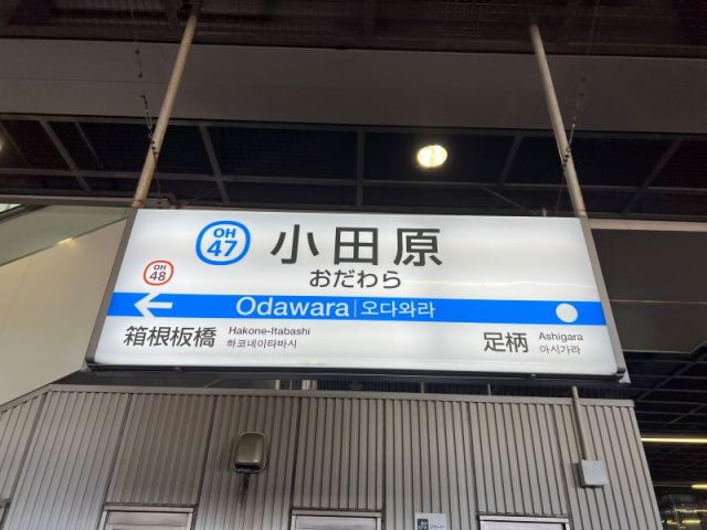 小田原駅まで行くとドンキホーテや駅ビルが立ち並んでます。