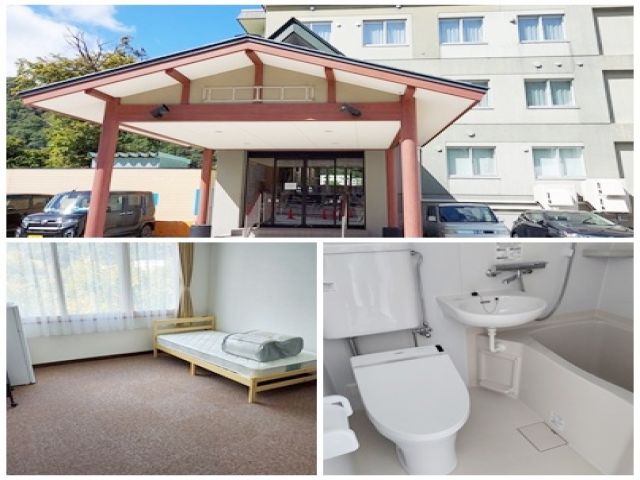 寮は元ホテルの客室！水回りやエアコン完備で住環境も整ってますよ