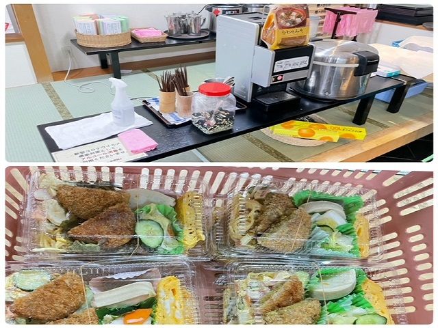 一日二食・お弁当付きです！
日曜日はカレーです。