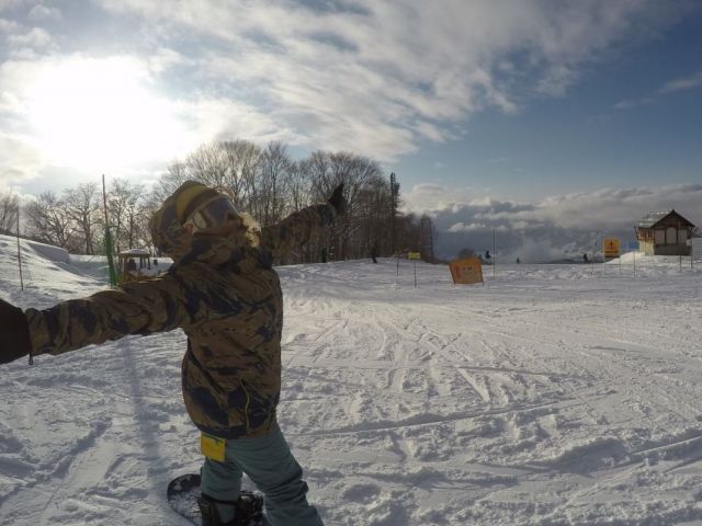 目の前はゲレンデです！