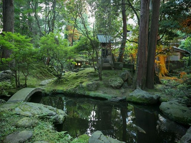 庭園のお写真!!［歴史に触れる］宿として敷地内に庭園があるんです!!雰囲気も最高です★