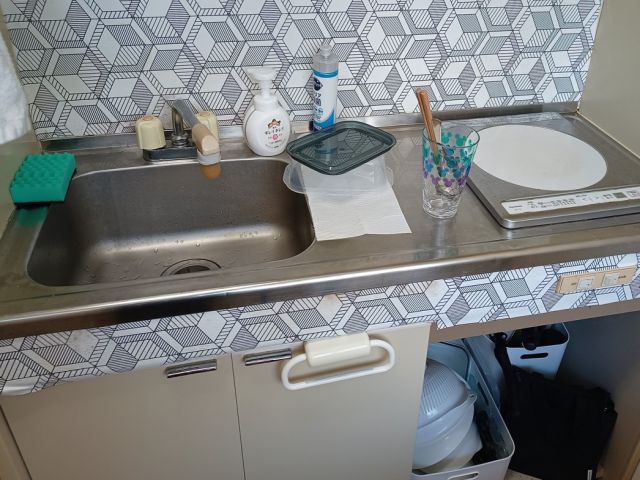 キッチン付き！掃除機・炊飯器・冷蔵庫・洗濯機付きです！