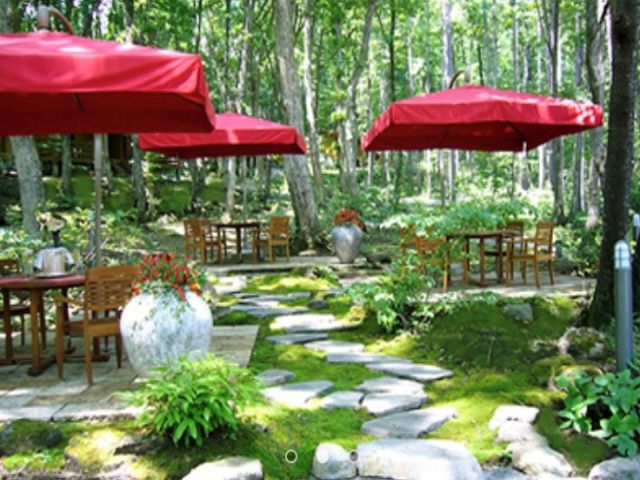 ホテルの周りは自然たっぷり♪お洒落なコテージもいっぱいあり見てるだけでも楽しいですよ！