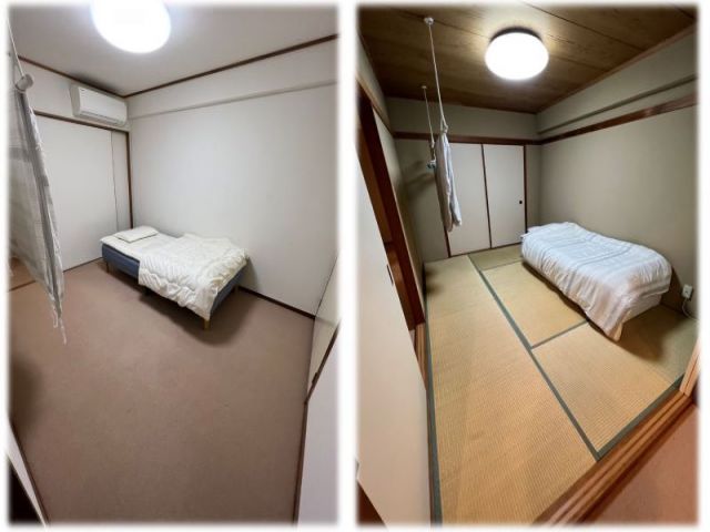 お部屋は個室で鍵付きです。最新のエアコンも付いてます！