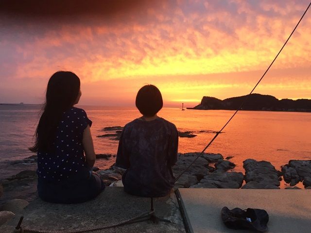 爽快な朝日や美しい夕日を眺める事が出来ます。