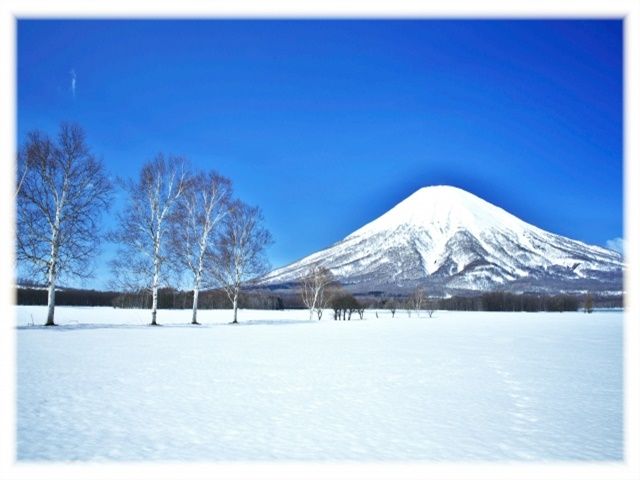 冬の羊蹄山は圧巻です。