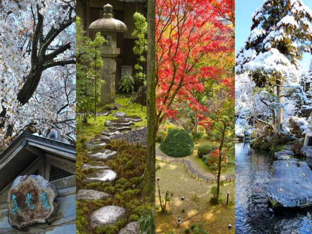 旅館の中庭★四季折々の景色の移ろいは圧巻の一言！