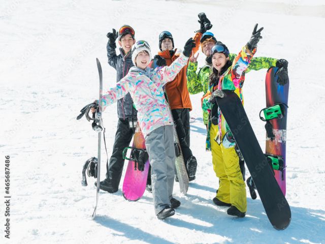 お休みの日はスキーを楽しもう！