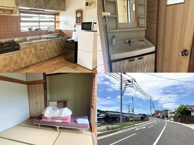 上段：キッチン・洗面所、下段：寝室・周辺環境