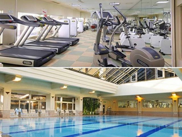 お客様用のジム・プールを500円で利用可能です☆休みに身体を動かしてストレス解消もできる♪