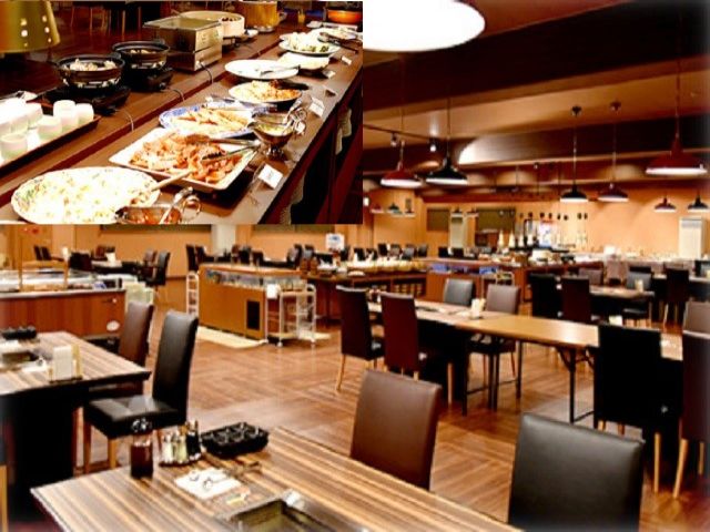 メインの仕事場は全128席の広いバイキングレストラン！！料理は40品目以上にのぼります！！