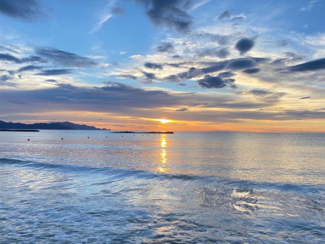 目の前には一面日本海が広がっています！