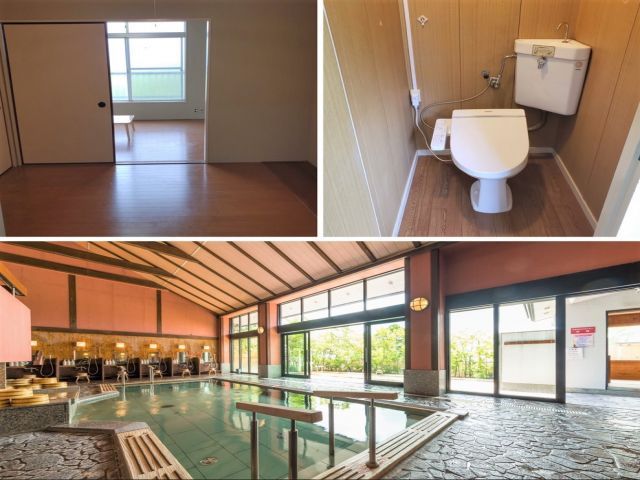 広めの個室寮です!!お風呂は温泉をご利用頂けます♪