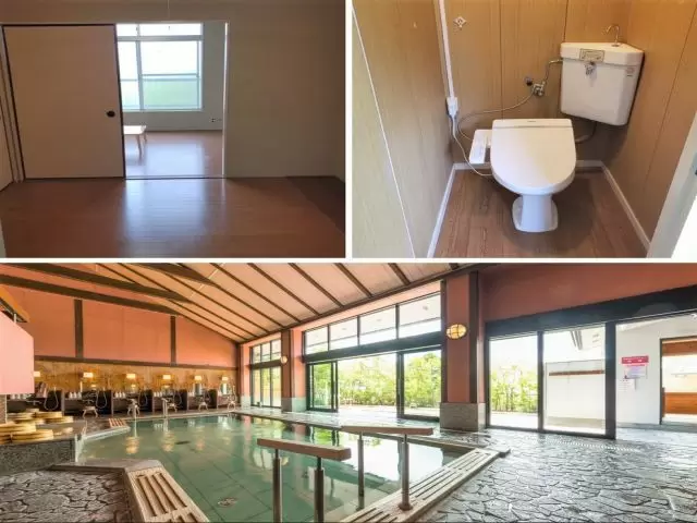 広めの個室寮です!!お風呂は温泉をご利用頂けます♪
