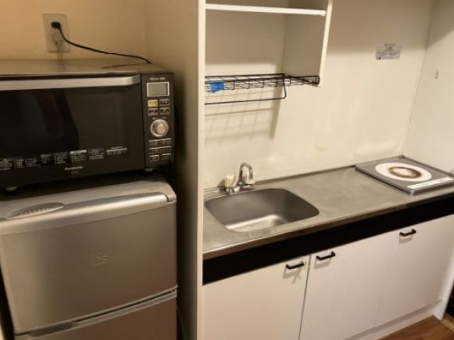 電子レンジ・冷蔵庫（2ドア）、IHキッチンです！キッチン用品は持参下さい♪