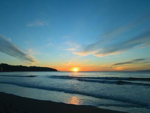 夕日も綺麗に見えます！