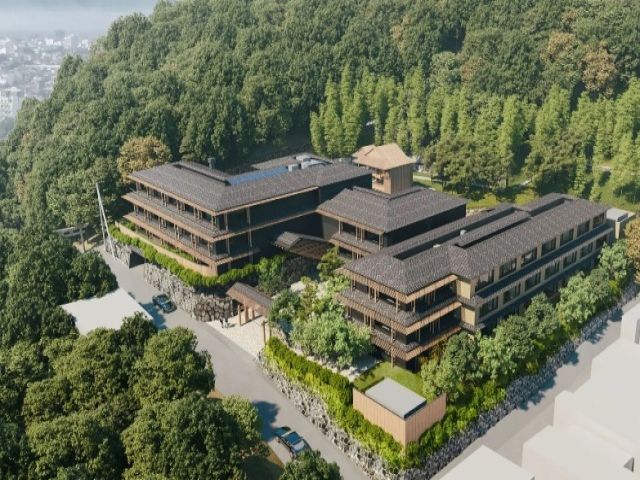 京都市内を見渡せる高台に位置する施設☆