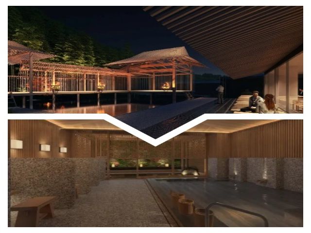 日本文化を楽しめる能舞台や敷地内に湧き出る天然温泉もあります☆