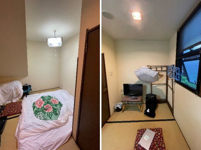 寮はこんな感じです！　旅館内の一角を貸していただけますー