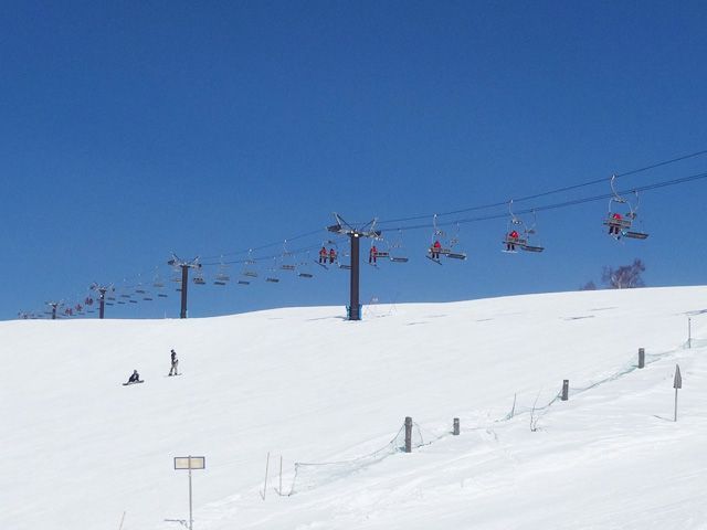 ゲレンデが目の前に広がっています♪