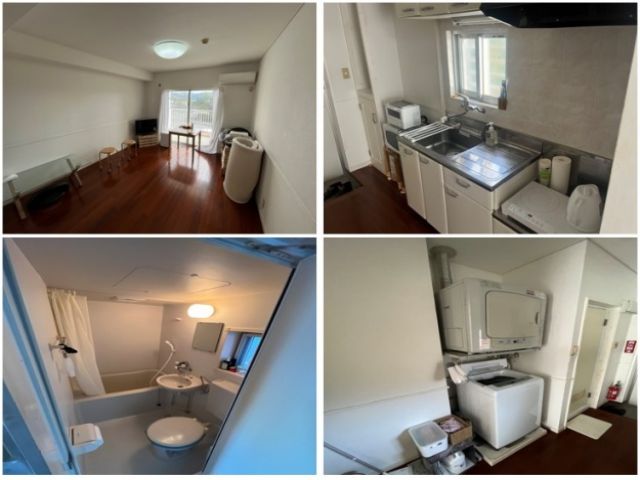 寮は綺麗で窓からは海が一望できます♪