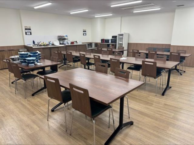 食堂の様子。生活環境、きれいです！