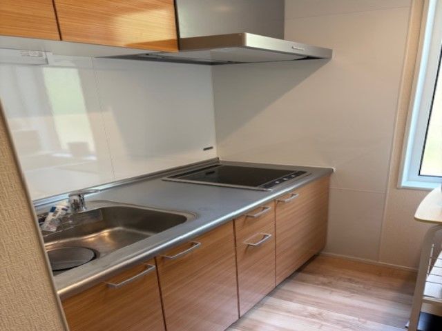 共有エリアのキッチンもとてもきれいです！