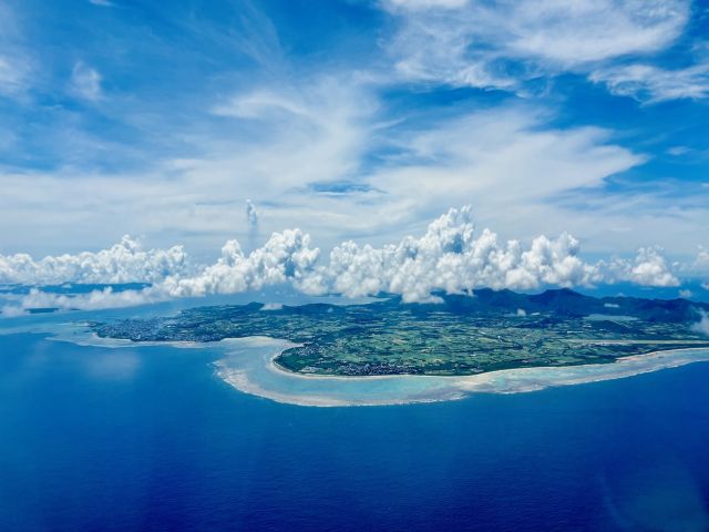 空からの景色です！わくわくしますね！