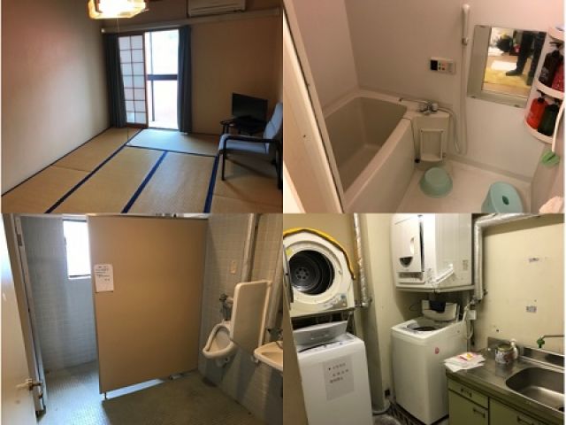 【左上】室内【右上】風呂
【左下】トイレ【右下】洗濯機