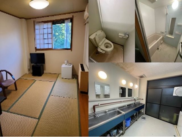 寮【左】個室内【右】共同部分