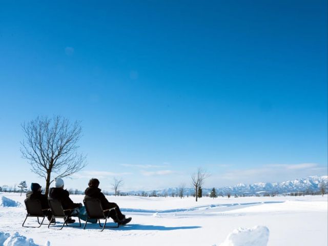 北海道の雪原を利用したスノーランド☆