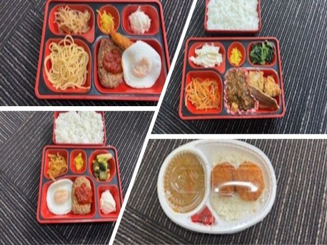 食事は弁当、どんぶりの選択が可能！