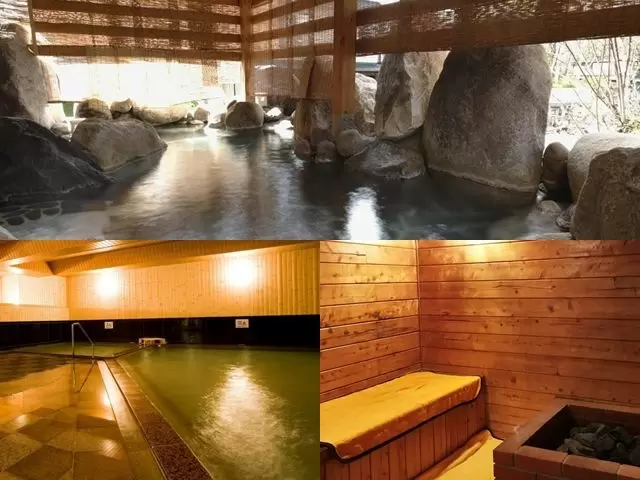 自慢の天然温泉で疲れを取りましょう♪