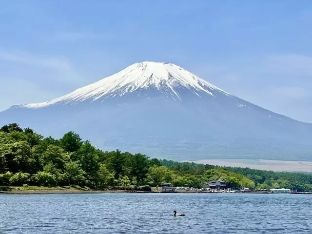 冬の富士山と山中湖、綺麗です★