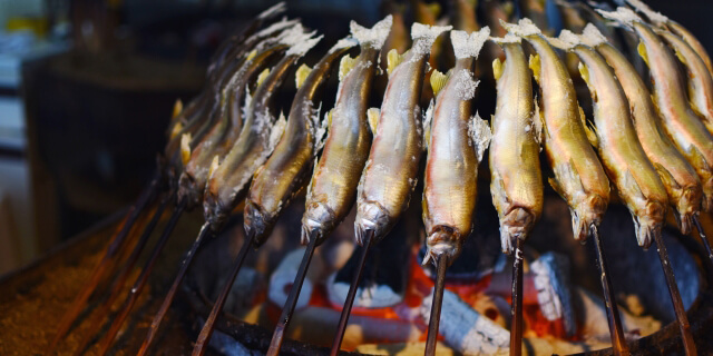 川魚の塩焼き