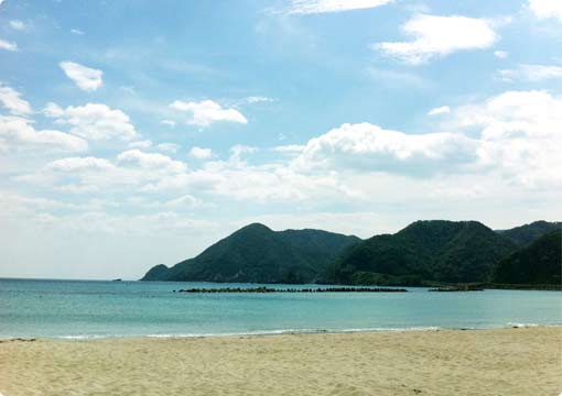 城崎温泉付近の海
