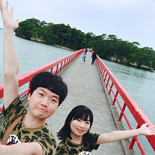 日本と台湾の友好の橋という福浦橋。ここから海が見られるよ。いい眺め〜♪